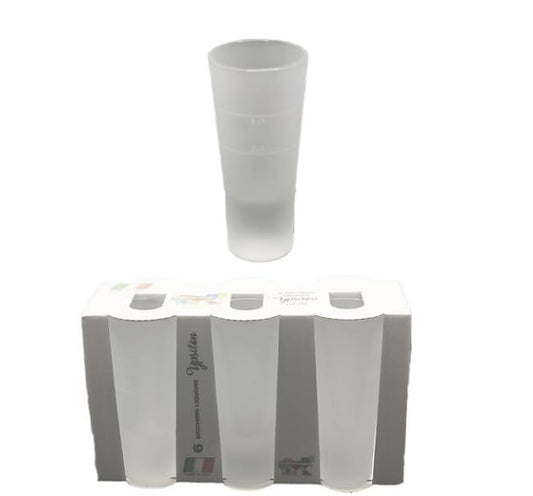 BICCHIERINO LIQUORE CF.6 PZ. YPSILON CL.7 SATINATO BIANCO