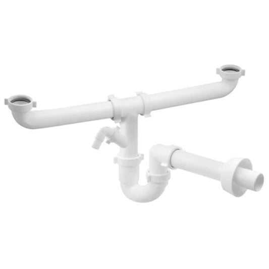 Bonomi Sifone per lavello Magnum 2 Vie autopulente con Attacco Lavatrice 1" 1/2, Multicolore, Standard