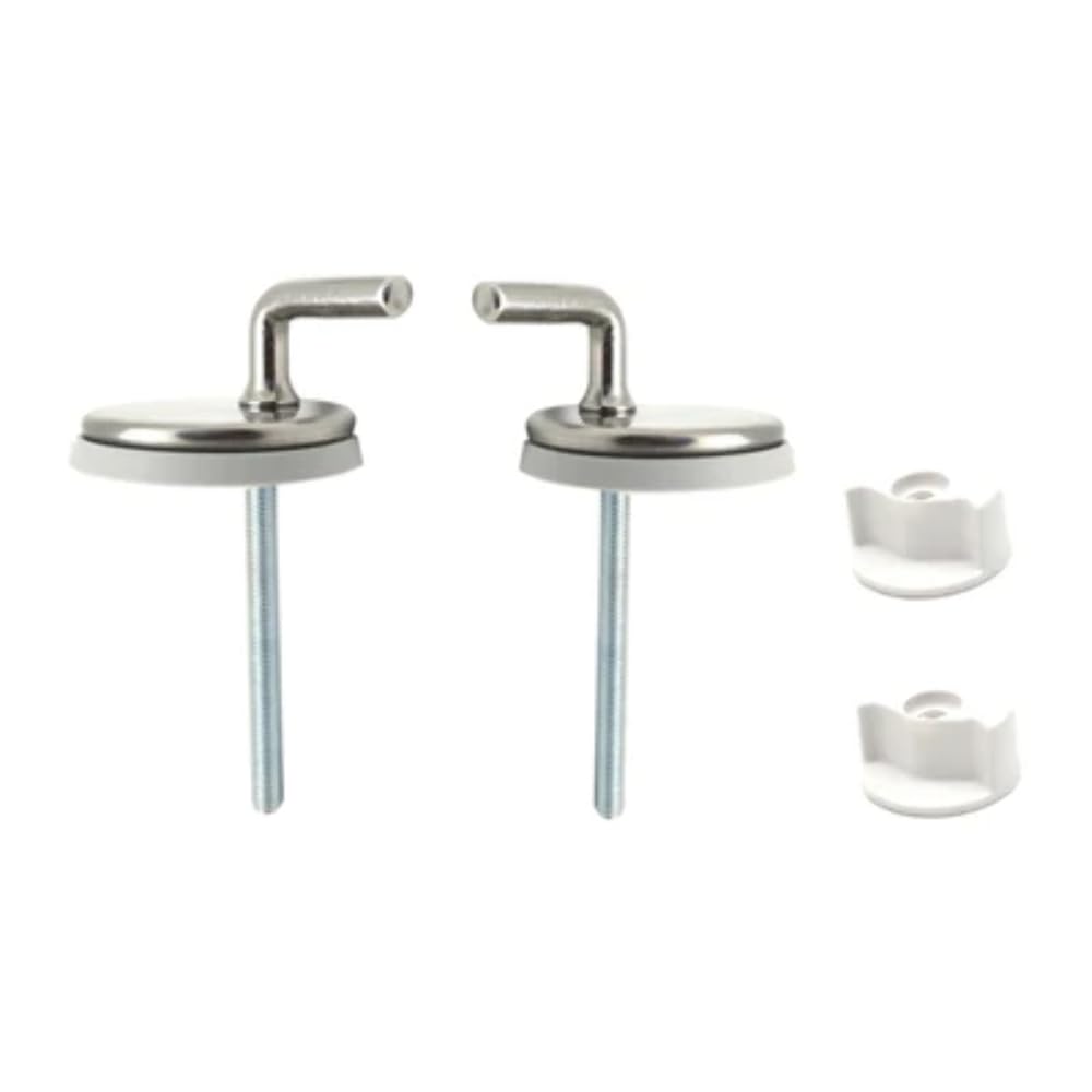 Coppia supporti per copriwater in ottone cromato