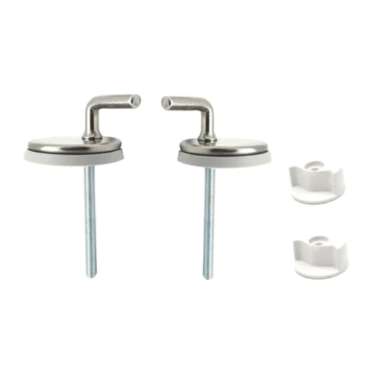 Coppia supporti per copriwater in ottone cromato