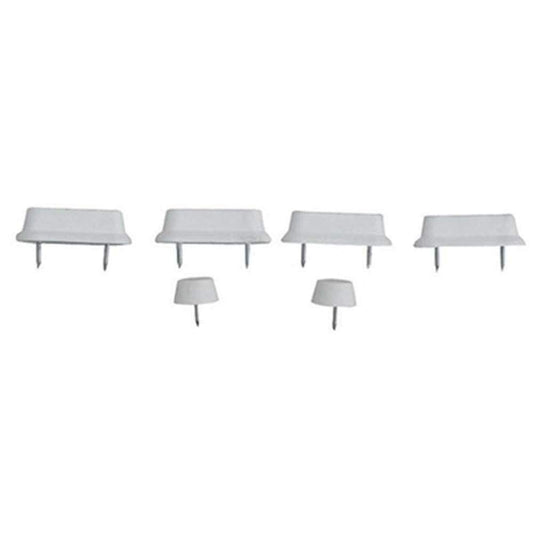 KIT Ricambio Copriwater PARACOLPO E TACCHETTO PER SEDILE WC IN LEGNO Bianco