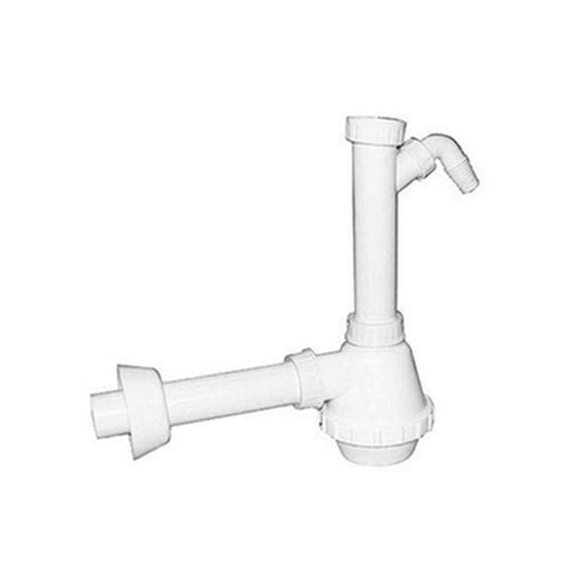 Sifone PVC 1 via senza piletta e scarico lavatrice 1"1/2 x40mm