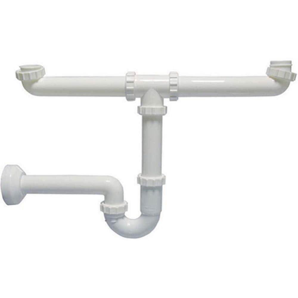 Dianhydro 371-3122 Sifone Euro per lavelli a 2 Vie 1" 1/2 x40mm, Multicolore