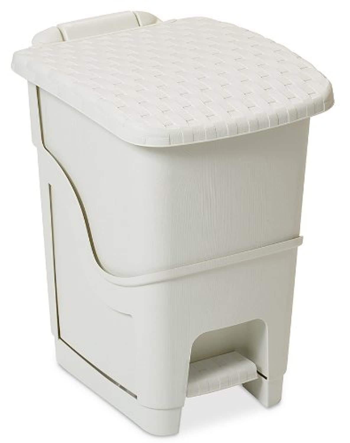 Dea Home Z441M008 Pattumiera Rattan Bin, 18 L, 28x35x40, Milk White