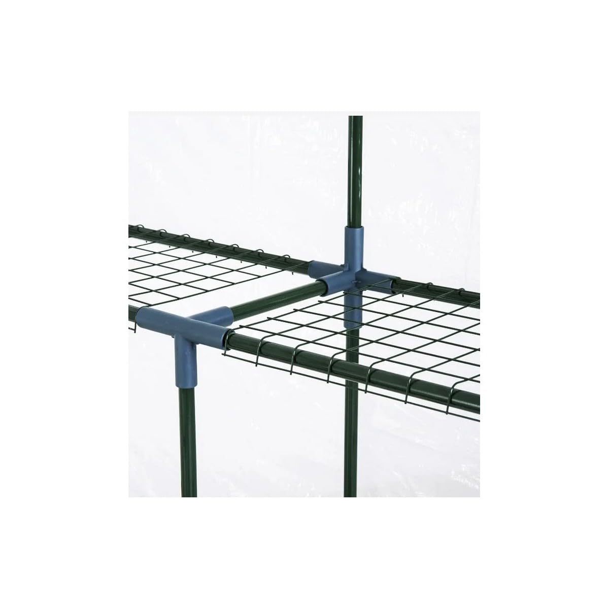Serra da giardino per piante e fiori struttura in acciaio 4 ripiani,copertura Pvc L143XP143H195