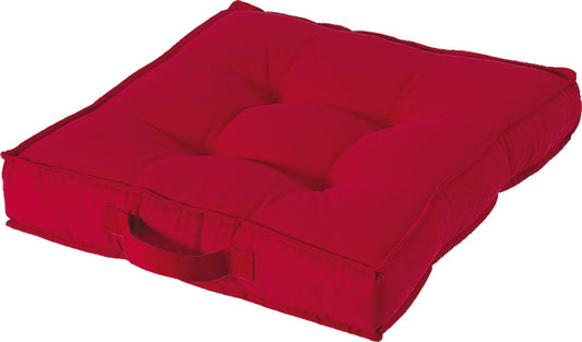 Fabotex Living Cuscino da Pavimento con Maniglia, Rosso, 50 x 50 x 10 cm