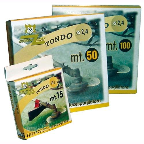BRIXO Filo in Nylon per Decespugliatori Tondo Diam. 4,0 Conf. 1Rotolo da 50Mt