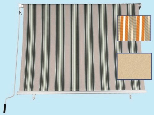 Fraschetti Tenda da Sole a Caduta Misure 300x250H cm Colore Giallo/Beige - Tessuto 280gr/mq