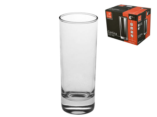 BORMIOLI ROCCO 3026222 Confezione 6 Bicchieri Whisky Cortina in Vetro, Cl 22