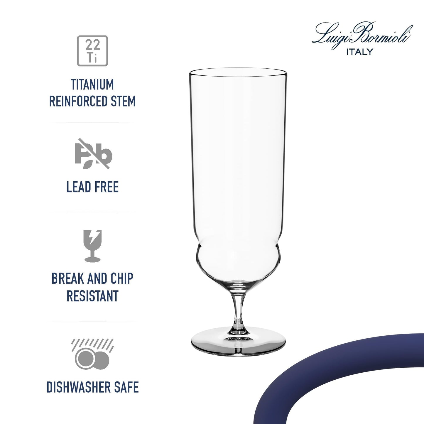 Bormioli luigi set 6 calici blackdoor '20s tequila cl 45