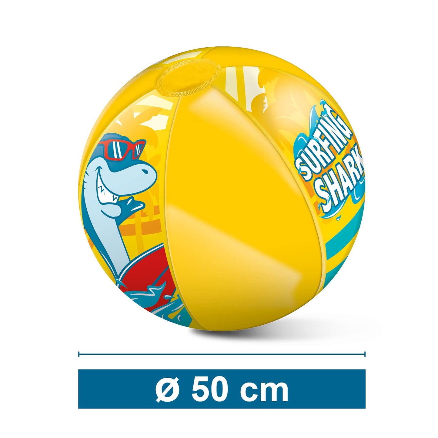 Mondo Toys - Surfing Shark Beach Ball - Pallone da Spiaggia Colorato - gonfiabile ideale per giocarci in acqua - adatto a bambini/ragazzi/adulti - 50 cm. di diametro - 16921