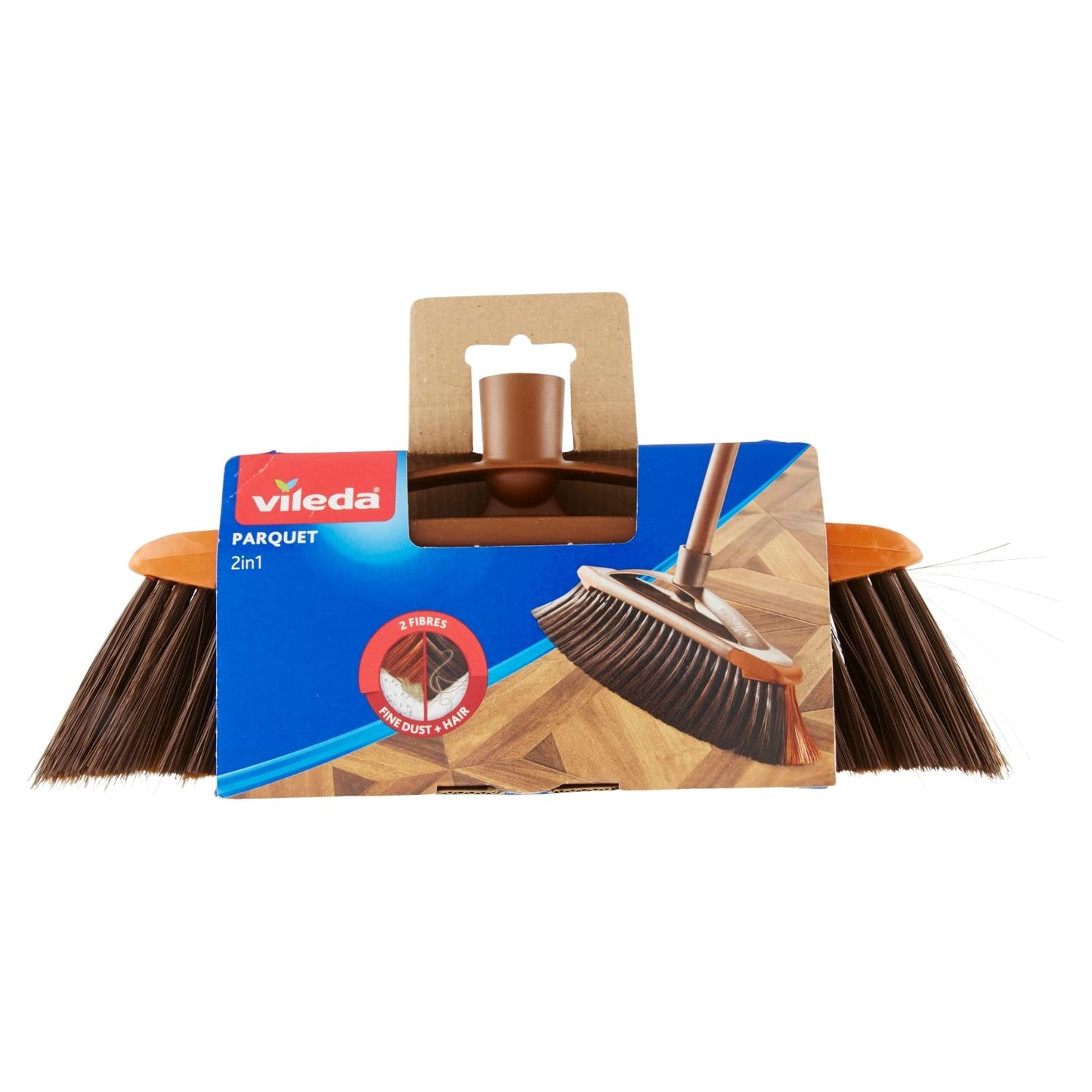 Vileda Scopa 2 in 1 Angoli, per Interni, con Due Tipi di Fibre, per Angoli, Fibre in Pet Riciclato, 14 x 37 x 5.5 cm, 299 g