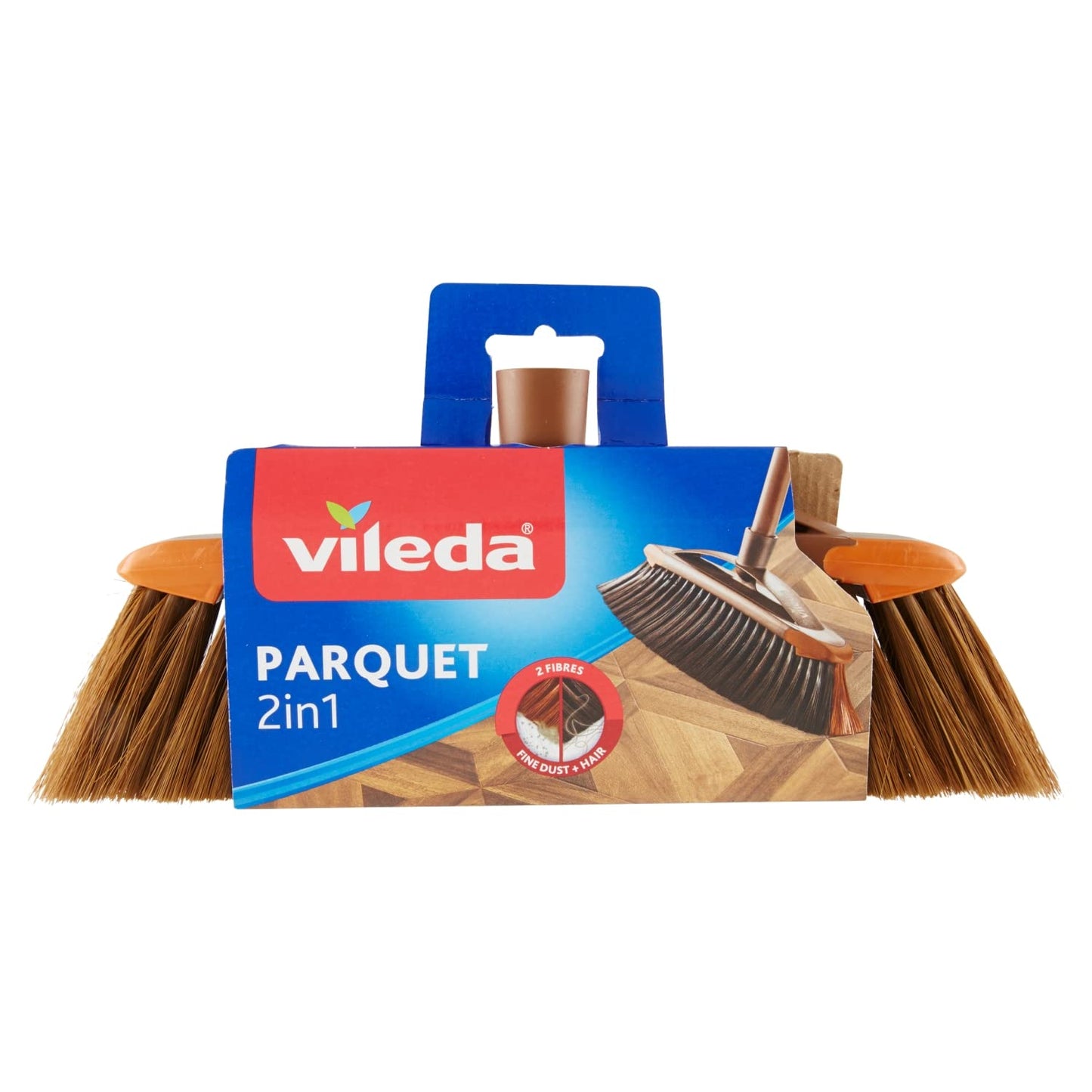 Vileda Scopa 2 in 1 Angoli, per Interni, con Due Tipi di Fibre, per Angoli, Fibre in Pet Riciclato, 14 x 37 x 5.5 cm, 299 g