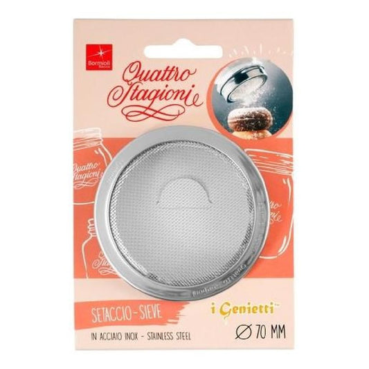 Bormioli Rocco Quattro Stagioni I Genietti Tappo Setaccio, Acciaio Inossidabile,7x7x2 cm