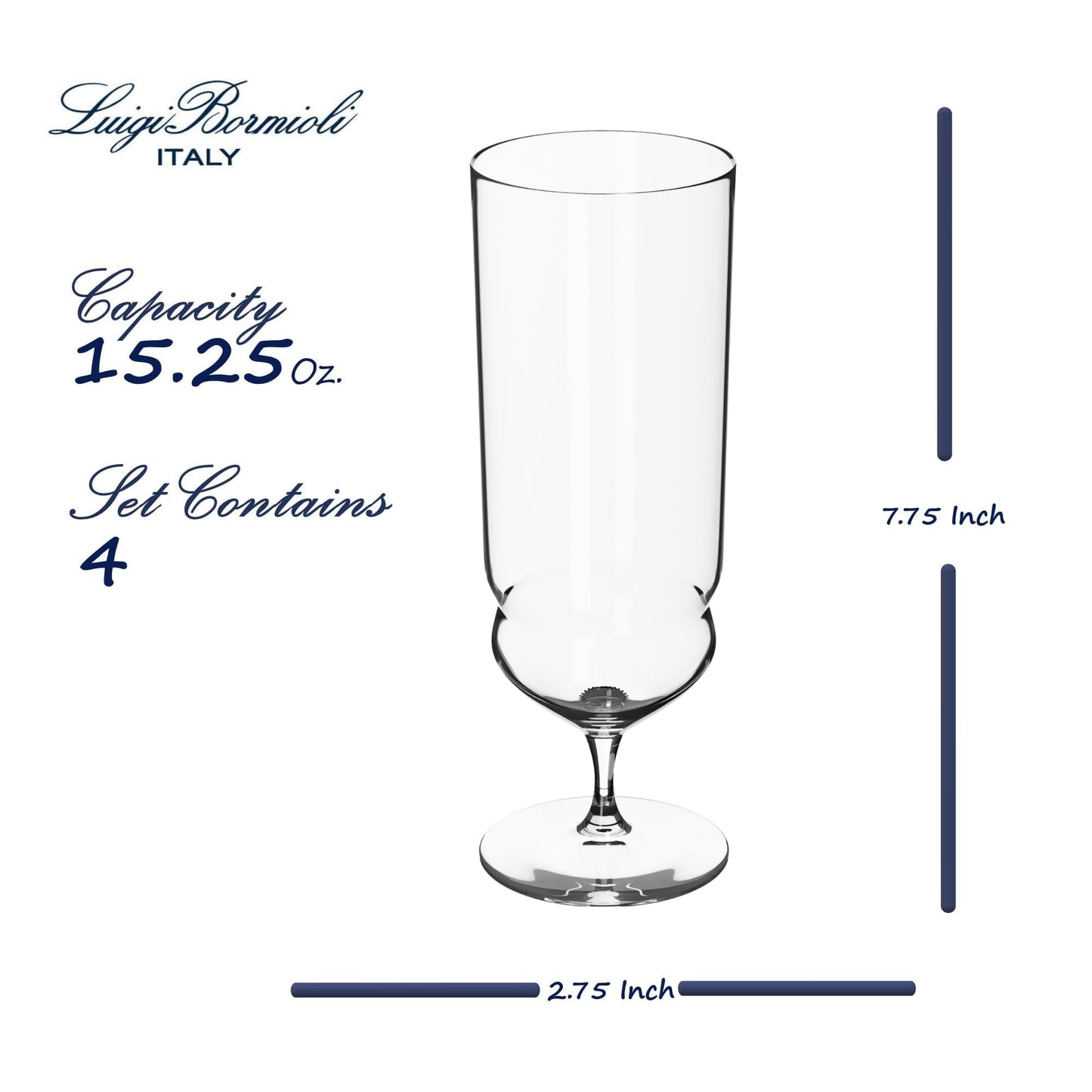 Bormioli luigi set 6 calici blackdoor '20s tequila cl 45