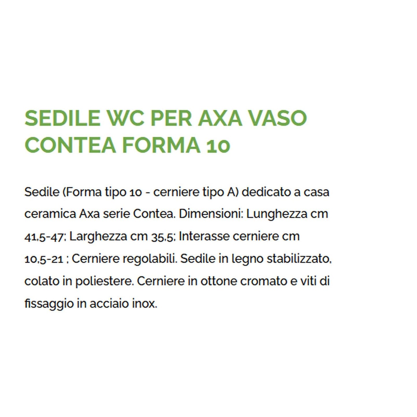 Copriwater per Axa Vaso Contea