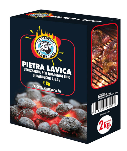 Pietra Lavica per barbecue scatola 2 kg Conf. 6 Pz