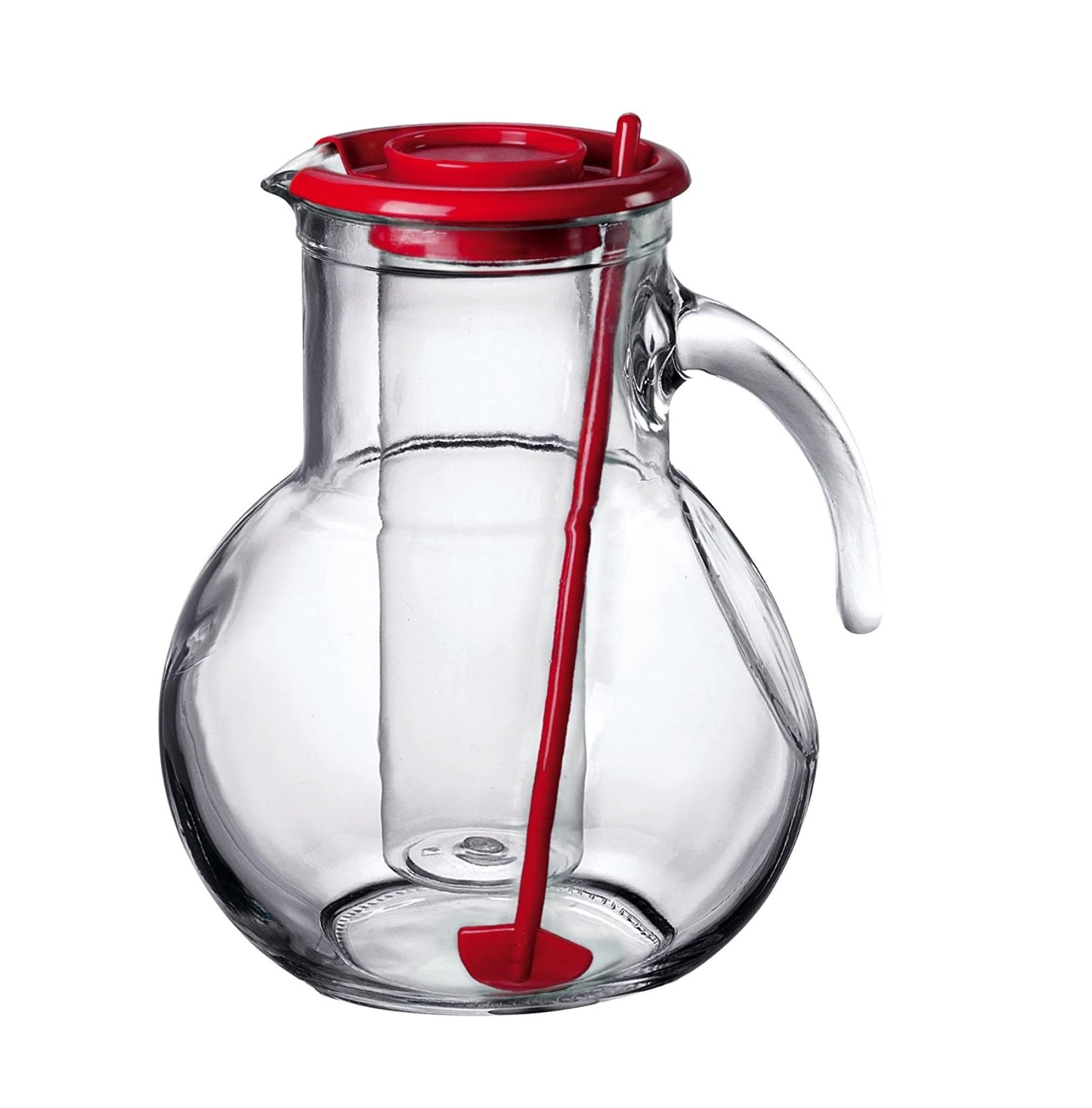 Bormioli Kufra Caraffa, Vetro, Rosso, 31.2 x 23.6 x 19.6 cm