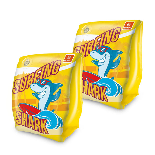 Mondo Toys - SURFING SHARK Arm Bands - Braccioli di Sicurezza per bambini - Materiale PVC - Adatti a bambini da 2 a 6 anni con Peso 6-20 kg - 16919