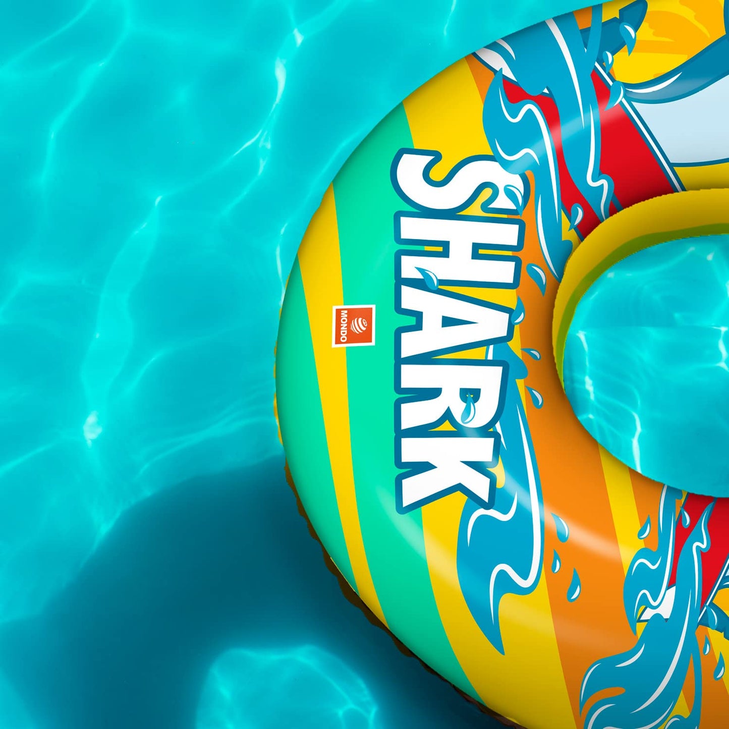 Mondo Toys - SURFING SHARK Swim Ring - Ciambella Gonfiabile - Anello di Nuoto Salvagente - Ottimo per Bambino / Bambina Utilizzabile in Piscina / Mare - 16920