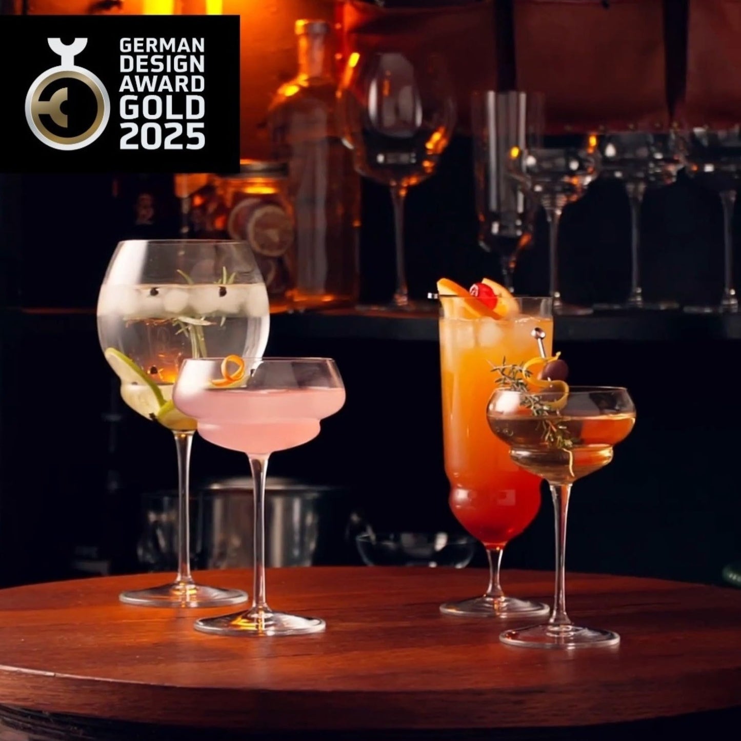 Bormioli luigi set 6 calici blackdoor '20s tequila cl 45