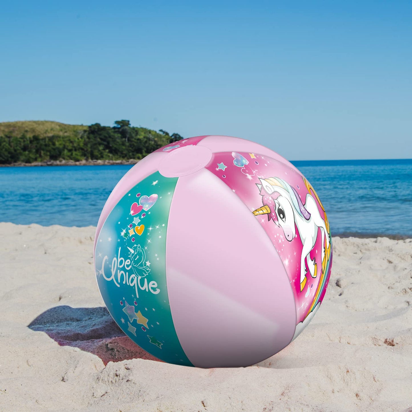 Mondo Toys - Unicorn Beach Ball - Pallone da Spiaggia Colorato - Gonfiabile Ottimo per Giocarci in Acqua - Adatto a Bambini / Ragazzi / Adulti - 50 cm. di Diametro - 16779