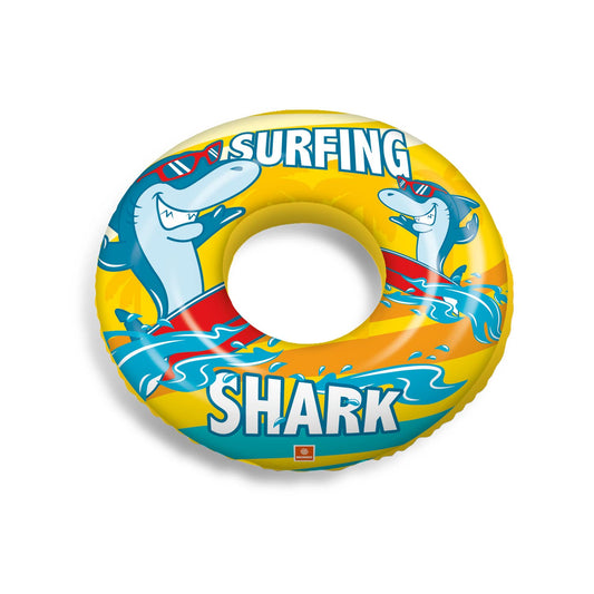 Mondo Toys - SURFING SHARK Swim Ring - Ciambella Gonfiabile - Anello di Nuoto Salvagente - Ottimo per Bambino / Bambina Utilizzabile in Piscina / Mare - 16920