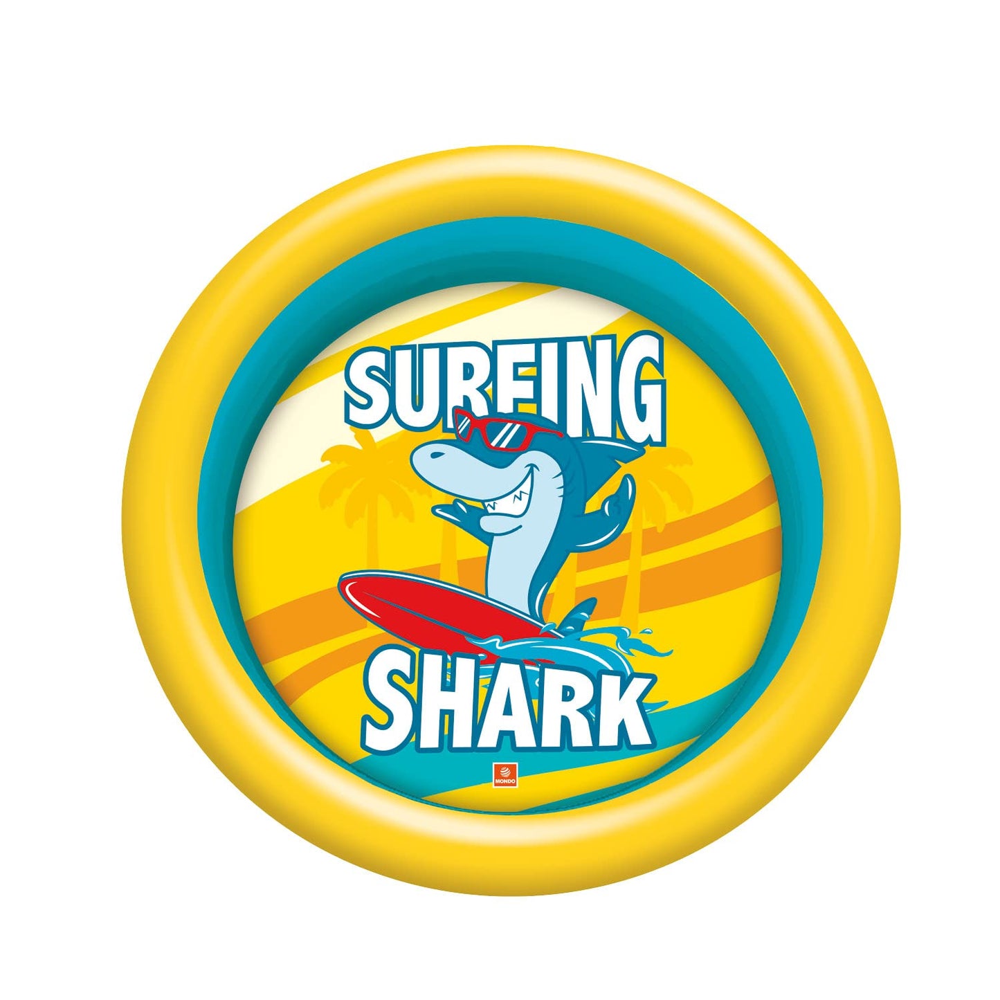 Mondo Toys - SURFING SHARK | 2 Rings Pool - Piscina gonfiabile per bambini 2 anelli - diametro 100 cm - +10 mesi - 16923